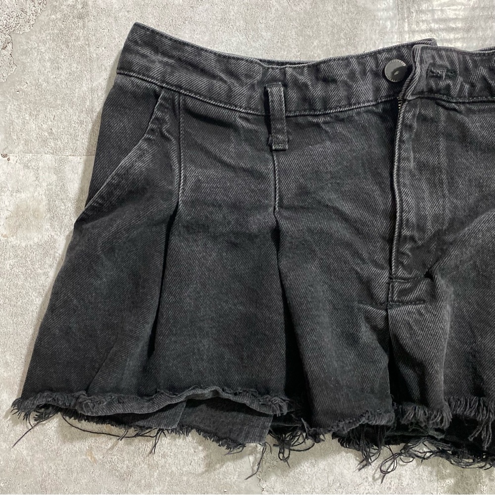 Zara Faded Black Pleated Mini Skirt‎ Large Grunge Streetwear - Picture 5 of 8